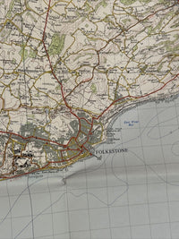 EAST KENT Ordnance Survey Seventh Series One inch 1959 Sheet 173 Dover Deal