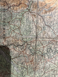 MIDLANDS South Ordnance Survey Cloth Quarter Inch Map 1920 Sheet 8 Third Edition