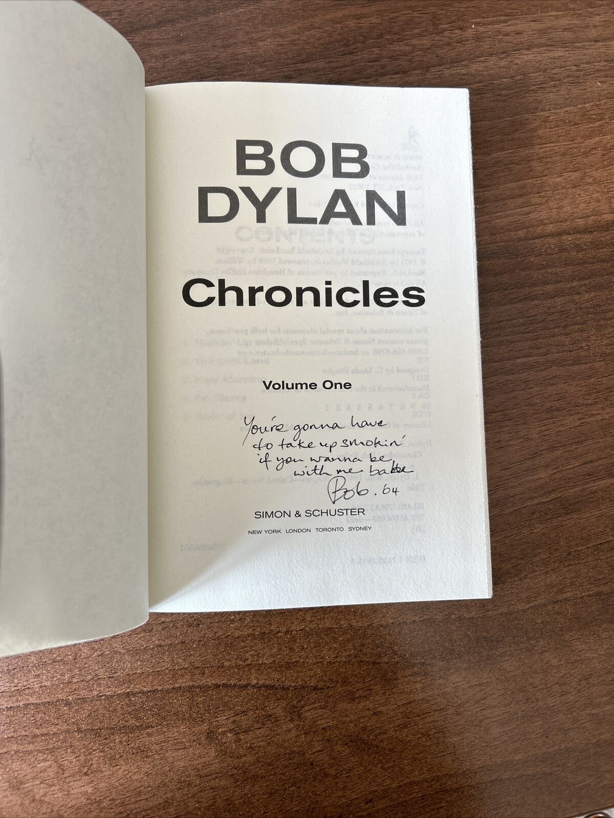 BOB DYLAN CHRONICLES Volume One Hardback 2004