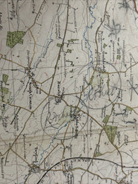 LEICESTER Ordnance Survey Cloth One In Map 1921 Sheet 63 See Pencil Markings