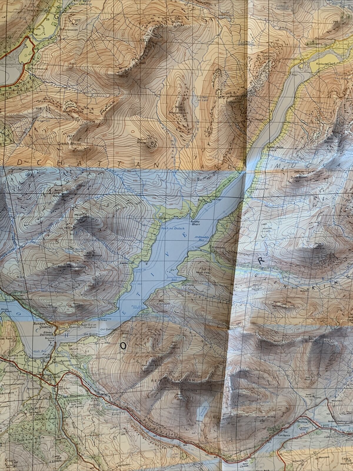 Ben Nevis & Glen Coe - Ordnance Survey Tourist Map 1959 Ed 1967 Print Colour