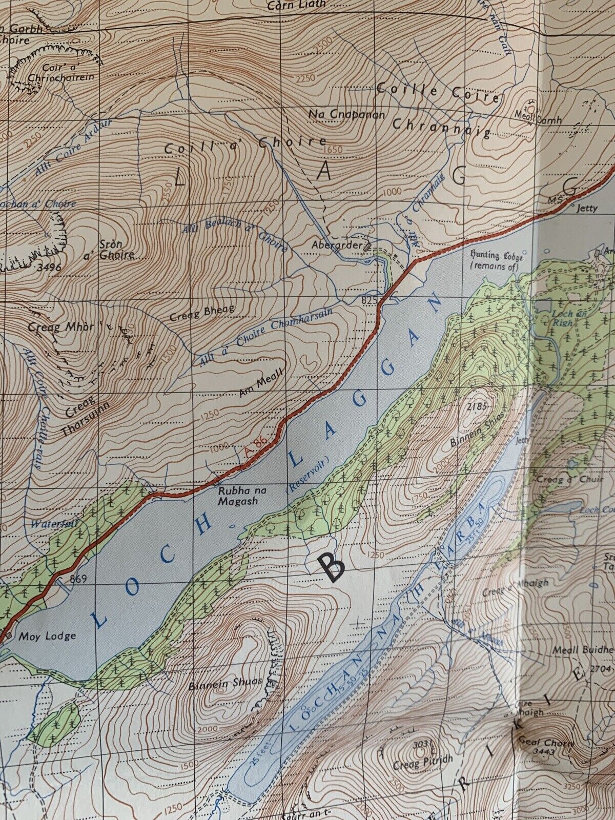 Fort Augustus Scotland - Ordnance Survey One Inch Sheet 36 Seventh Series 1961