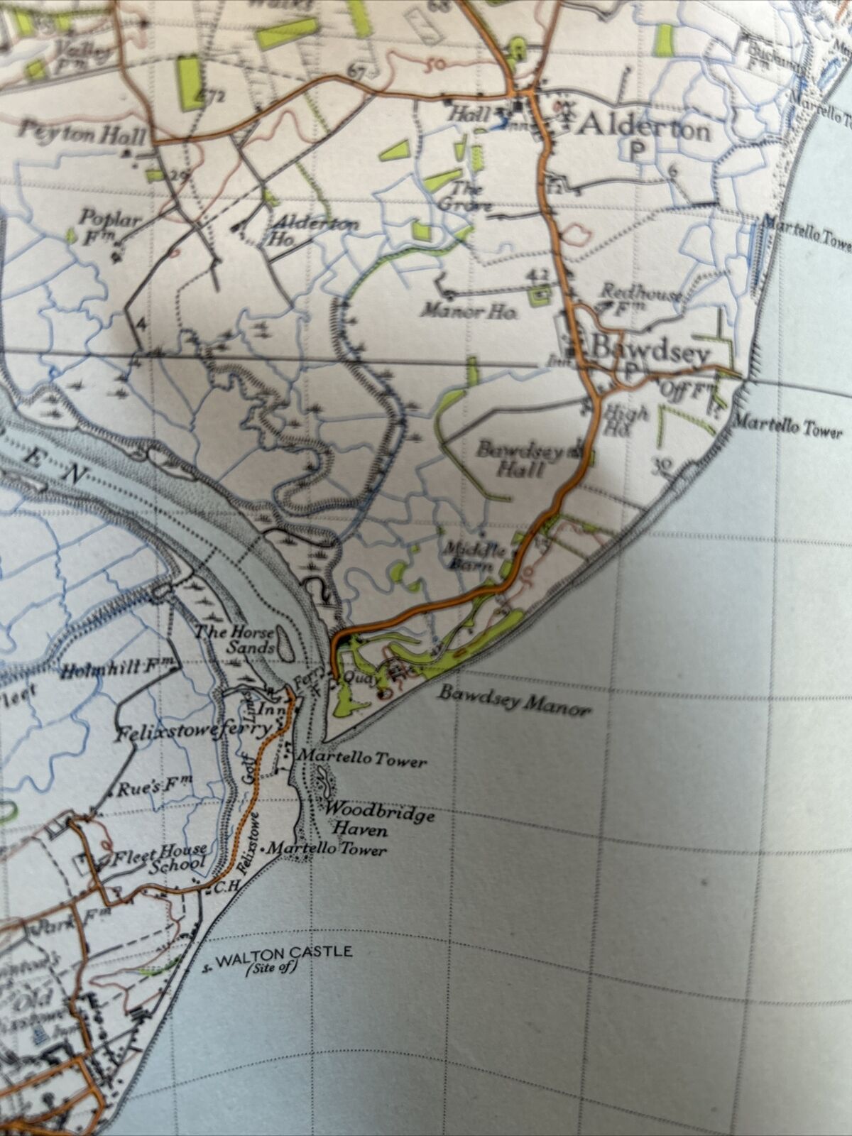 IPSWICH Ordnance Survey Sixth Series One Inch Map 1949 Sheet 150 Clacton On Sea