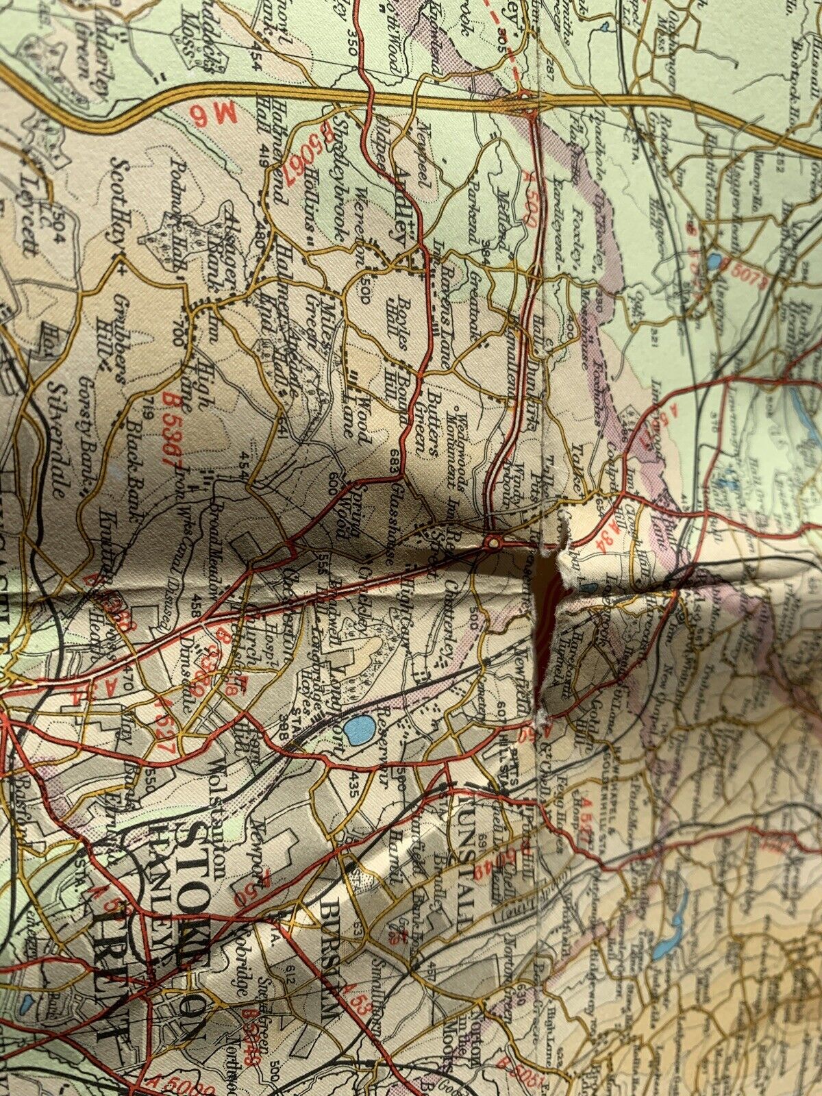 Bartholomew Half Inch Map - North Shropshire No 23 1966