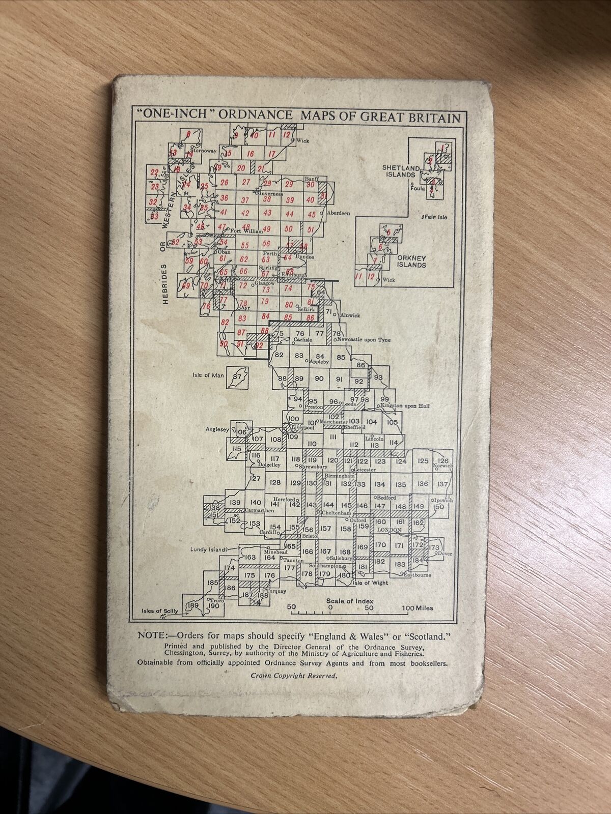 HASTINGS Ordnance Survey Cloth One Inch Map 1940 Sixth Edition Sheet 184 Rye