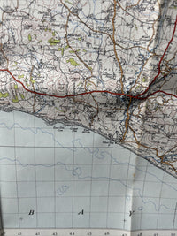 TAUNTON & LYME REGIS Ordnance Survey Sixth Series Paper Map 1946 Sheet 177