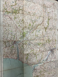 DARTMOOR & EXETER No 138 Ordnance Survey Popular One Inch Cloth Map 1919