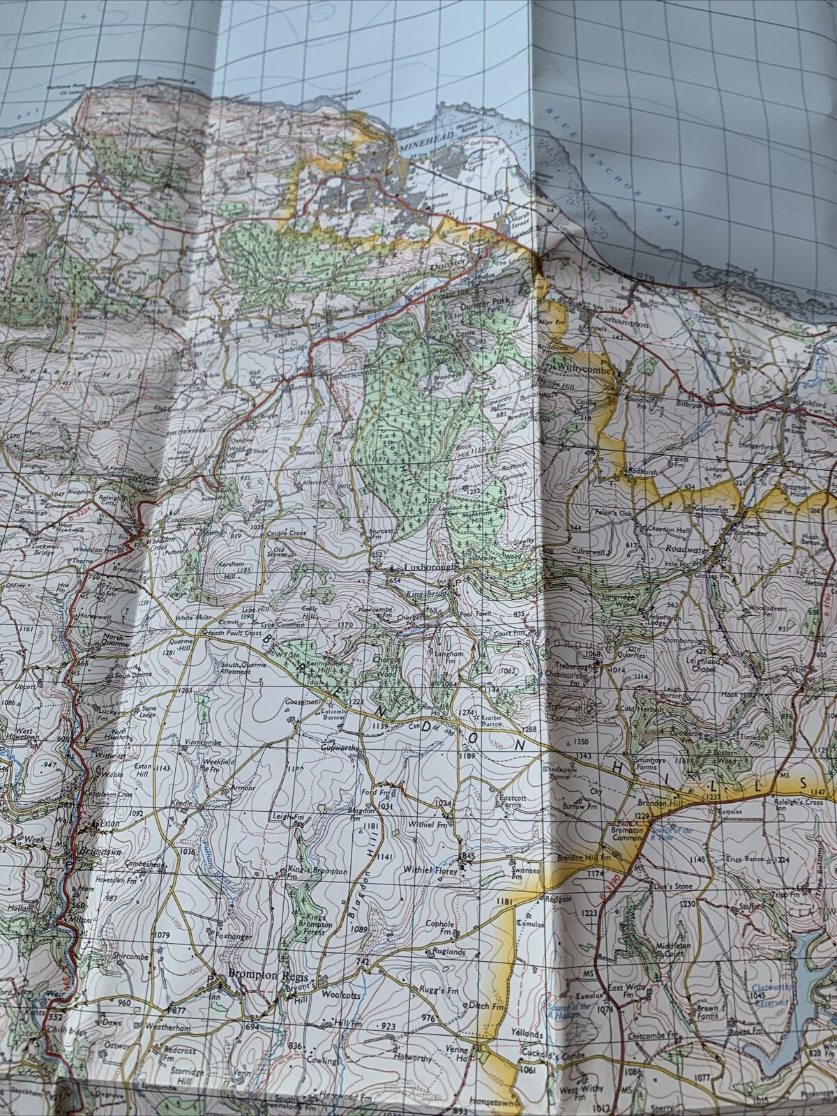 MINEHEAD Ordnance Survey One Inch Sheet 164 Tiverton Devon 1972 Good Condition