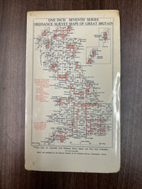 EAST KENT Ordnance Survey Seventh Series Cloth  One inch 1959 Sheet 173 Walmer