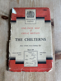 THE CHILTERNS Ordnance Survey Paper Map 1959 CLOTH Seventh Series No 159 Chesham