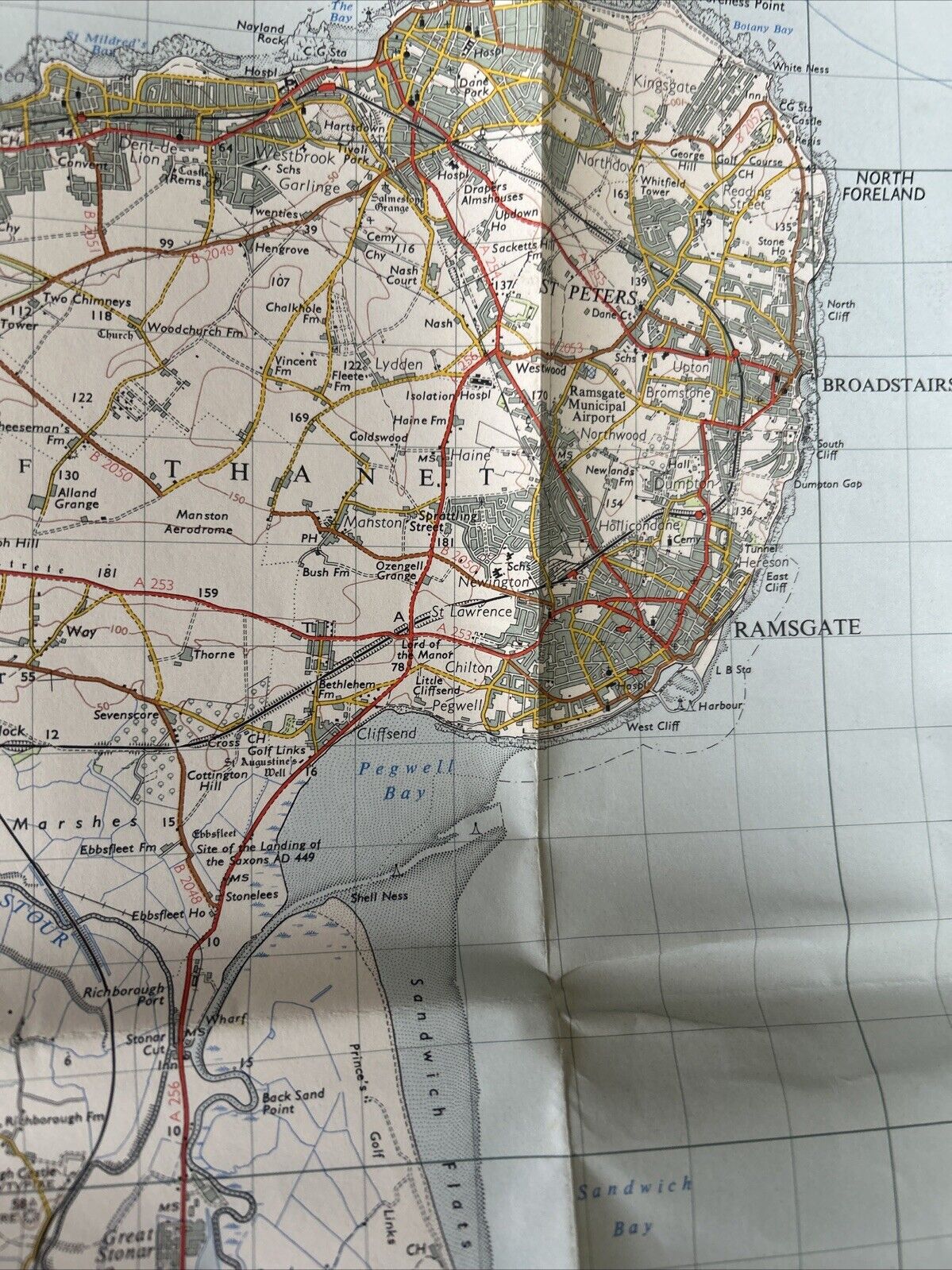 EAST KENT Ordnance Survey Seventh Series Map 1 Inch 1959 Sheet 173 Walmer