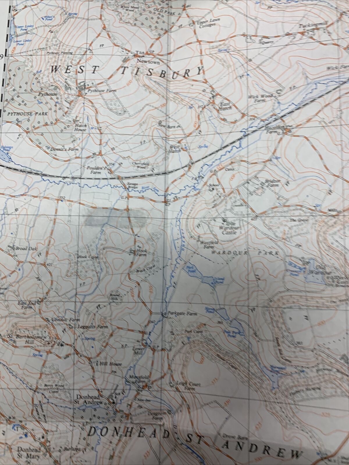 TISBURY Wiltshire Ordnance Survey 1:25000 First Series Sheet ST92 1958