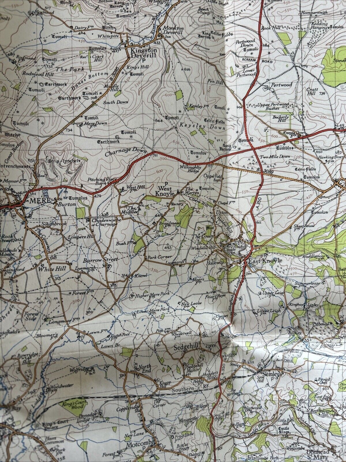 FROME Ordnance Survey One In Map 1946 Sixth Edition Sheet 166 Shepton  Mallet