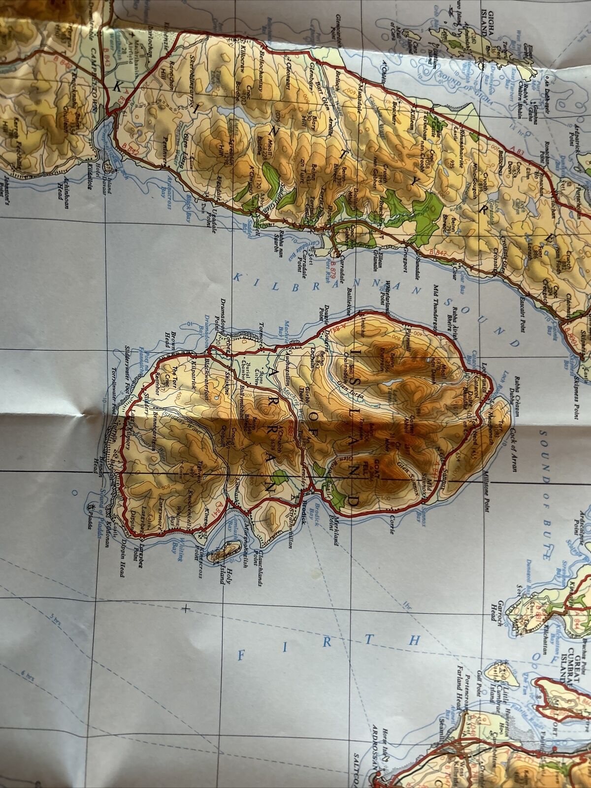 FIRTH OF CLYDE 1965 Ordnance Survey Quarter Inch Map Sheet 6 Arran Jura Stirling