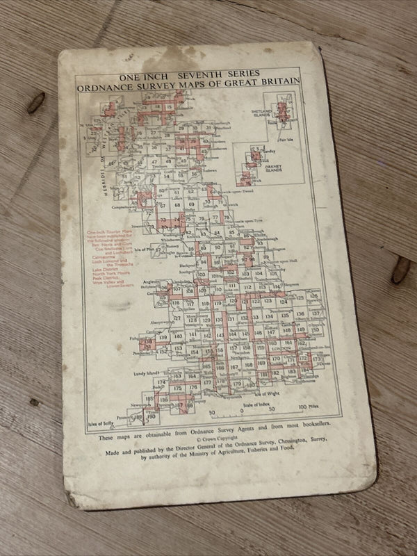 BLACKBURN & BURNLEY Ordnance Survey 1961 Seventh Series Sheet 95 Clitheroe