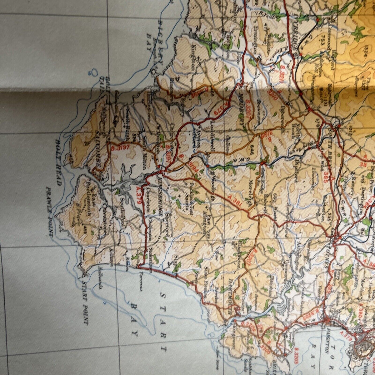 ENGLAND SOUTH-WEST Ordnance Survey CLOTH Sheet 10 Quarter Inch Map 4th Ed 1946