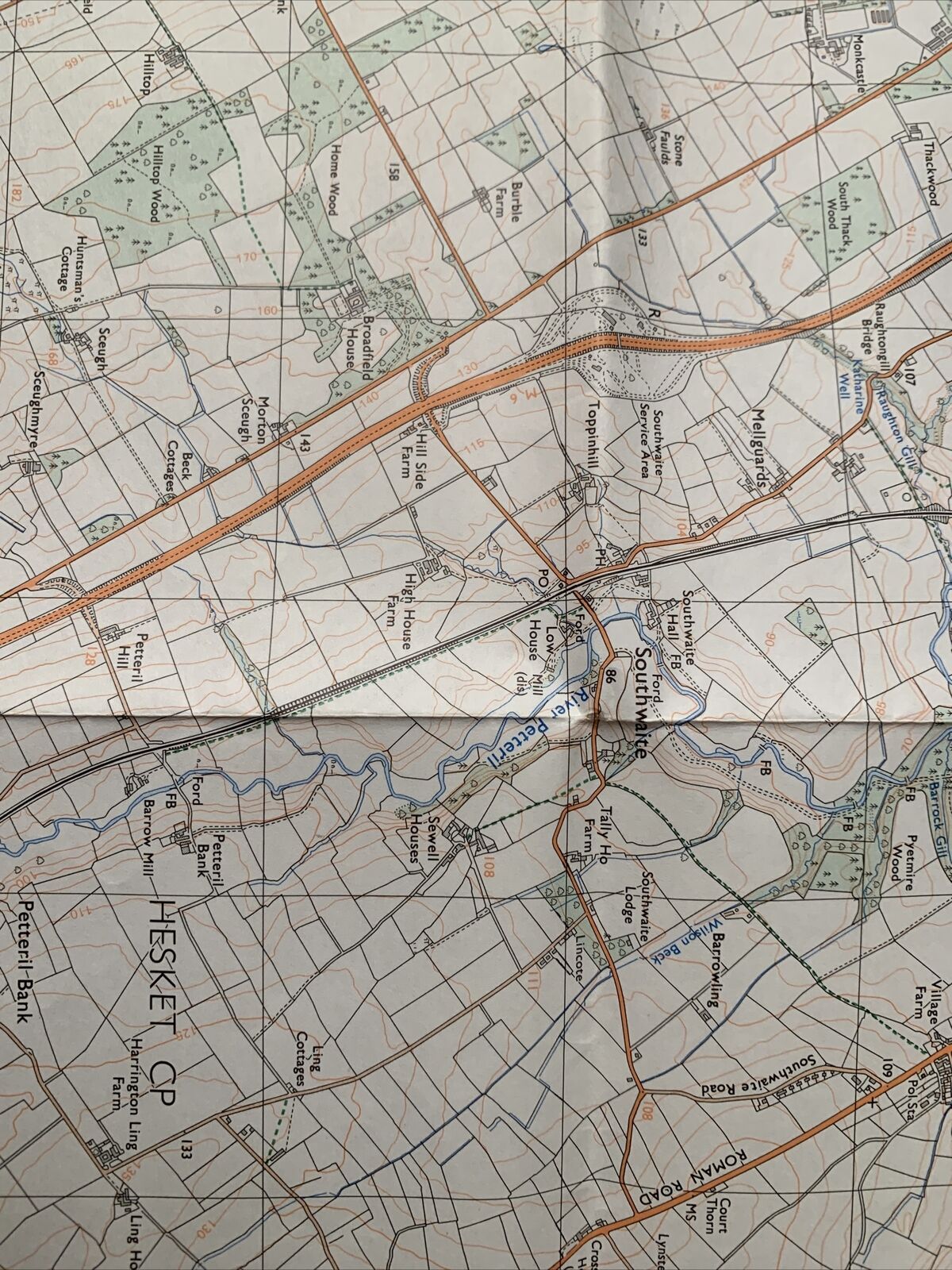 Southwaite & Kirkoswald Pathfinder Ordnance Survey Sheet NY44/54 1:25000 Cumbria