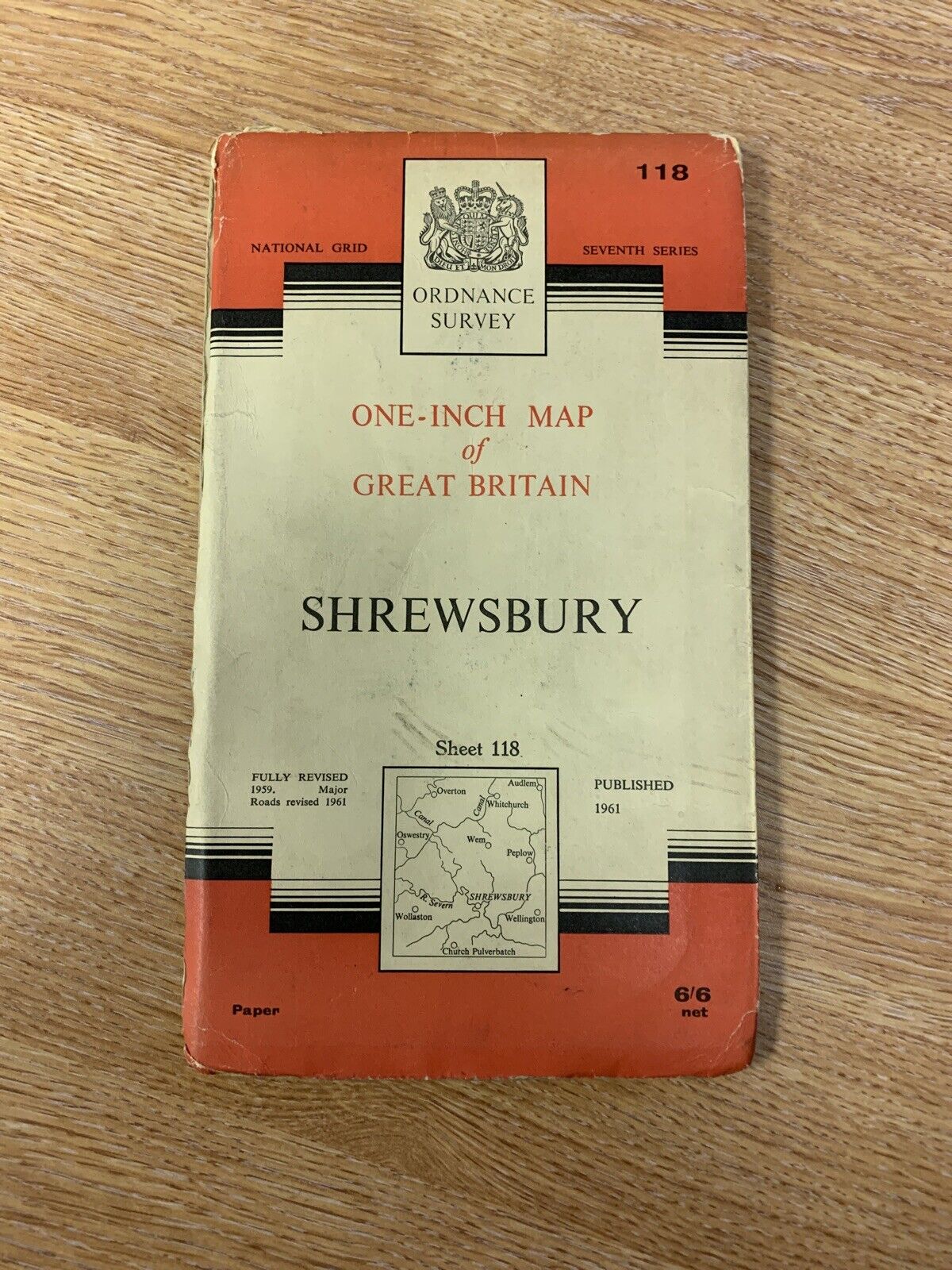 Shrewsbury - Ordnance Survey Seventh Series One Inch Map 1961 Sheet 118