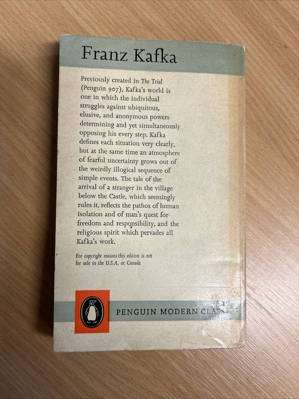 THE CASTLE Franz Kafka Penguin Modern Classics No 1235 1963 The Trial