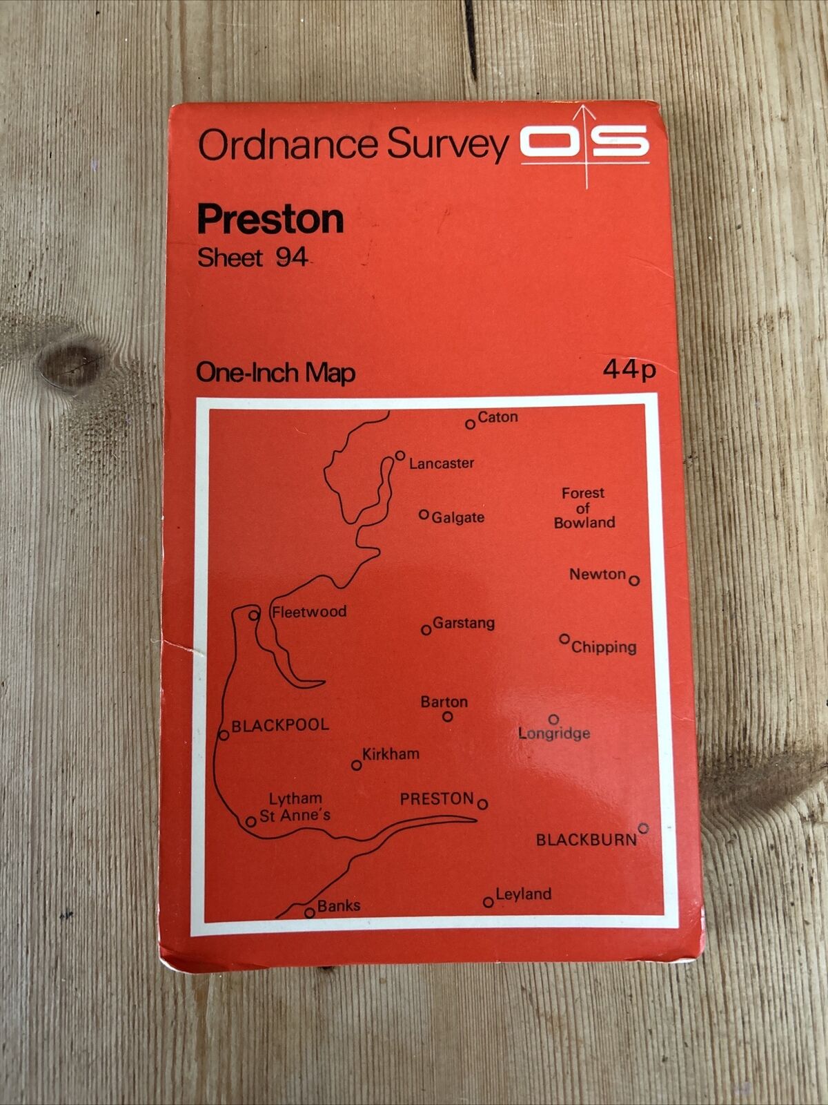 PRESTON Ordnance Survey One Inch Map 94 Good Condition 1961 Blackpool Lancaster