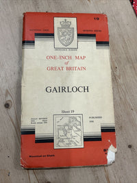 GAIRLOCH No 19 1958 CLOTH Seventh Series Ordnance Survey One Inch Map