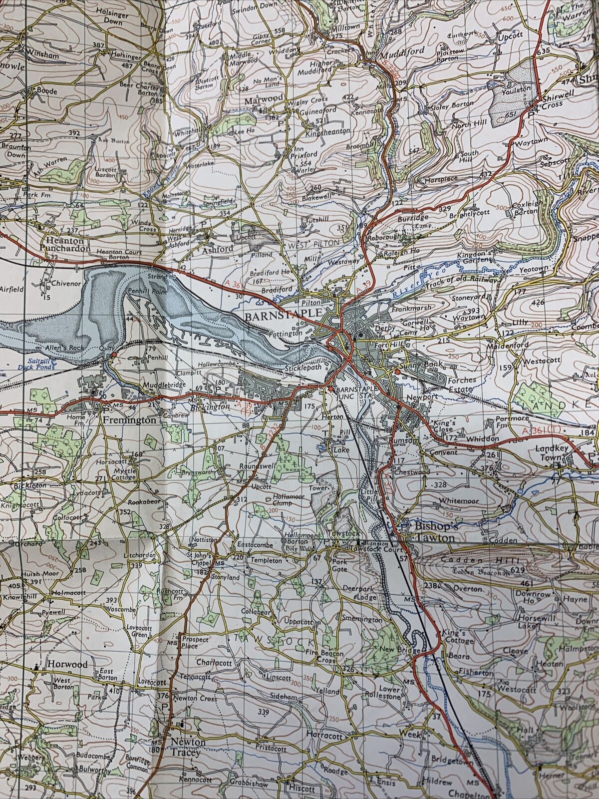 Ordnance Survey Seventh Series 1 Inch Map Barnstable Devon 1960 No 163