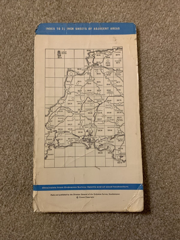 BODMIN MOOR East - Ordnance Survey 2 And A Half Inch Map 1:25000 1963 Sheet SX27