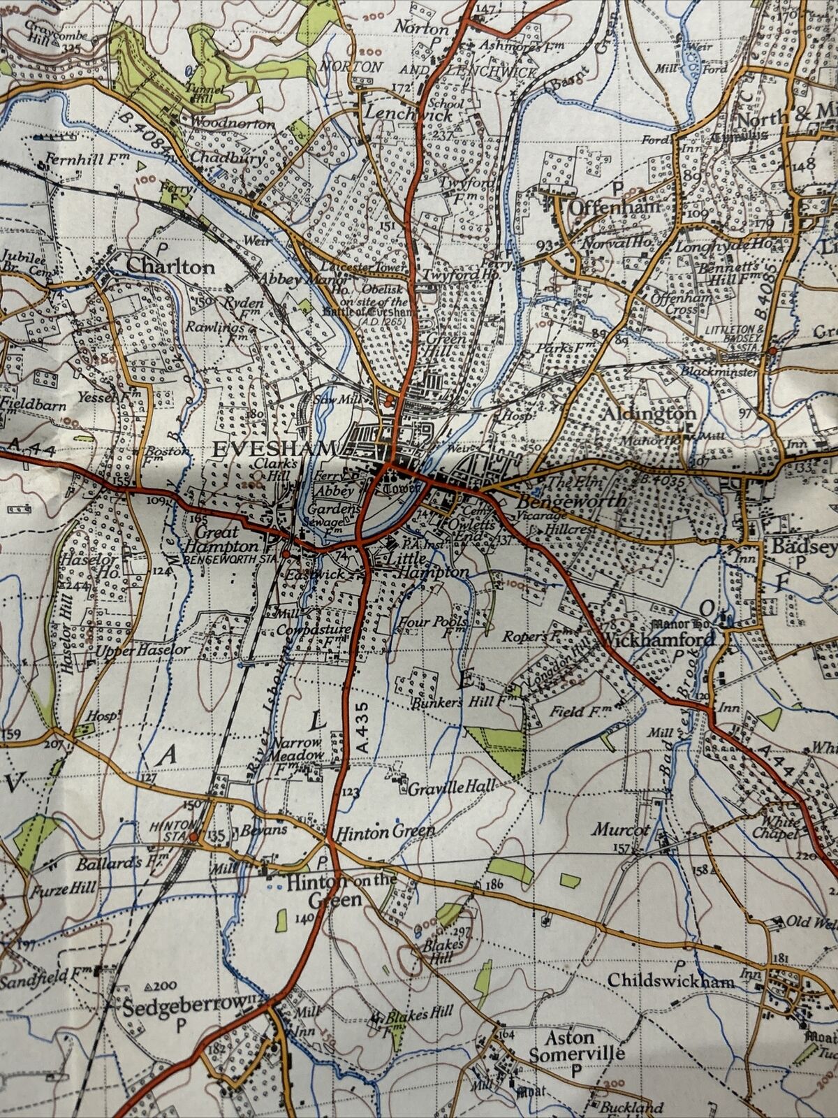 CHELTENHAM & EVESHAM Ordnance Survey Sixth Edition One inch 1946 Sheet 144 Paper