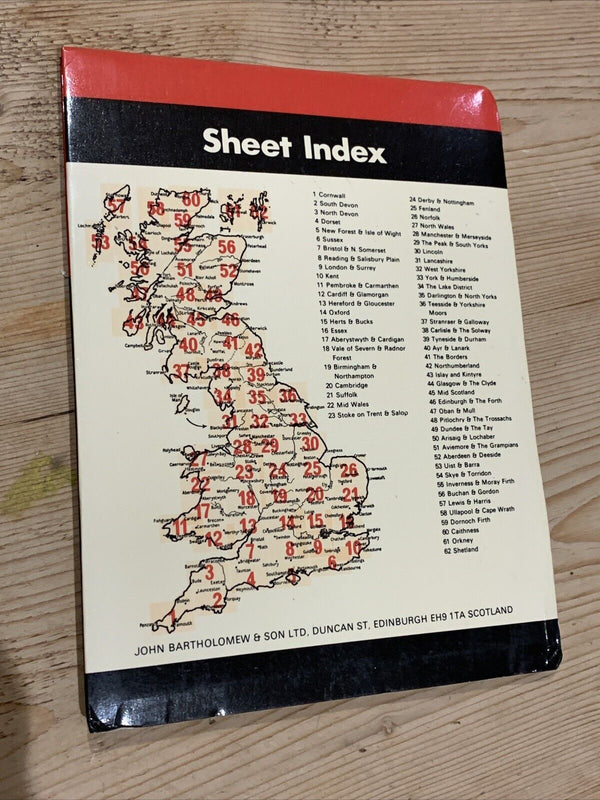 THE PEAK & SOUTH YORKSHIRE - Bartholomews National Map Series No 29 1980 Oldham