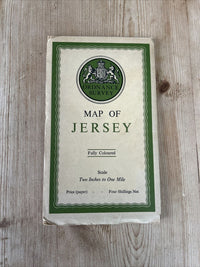 JERSEY Ordnance Survey Two Inch Map Good Condition 1914 1933 Rep Channel Islands