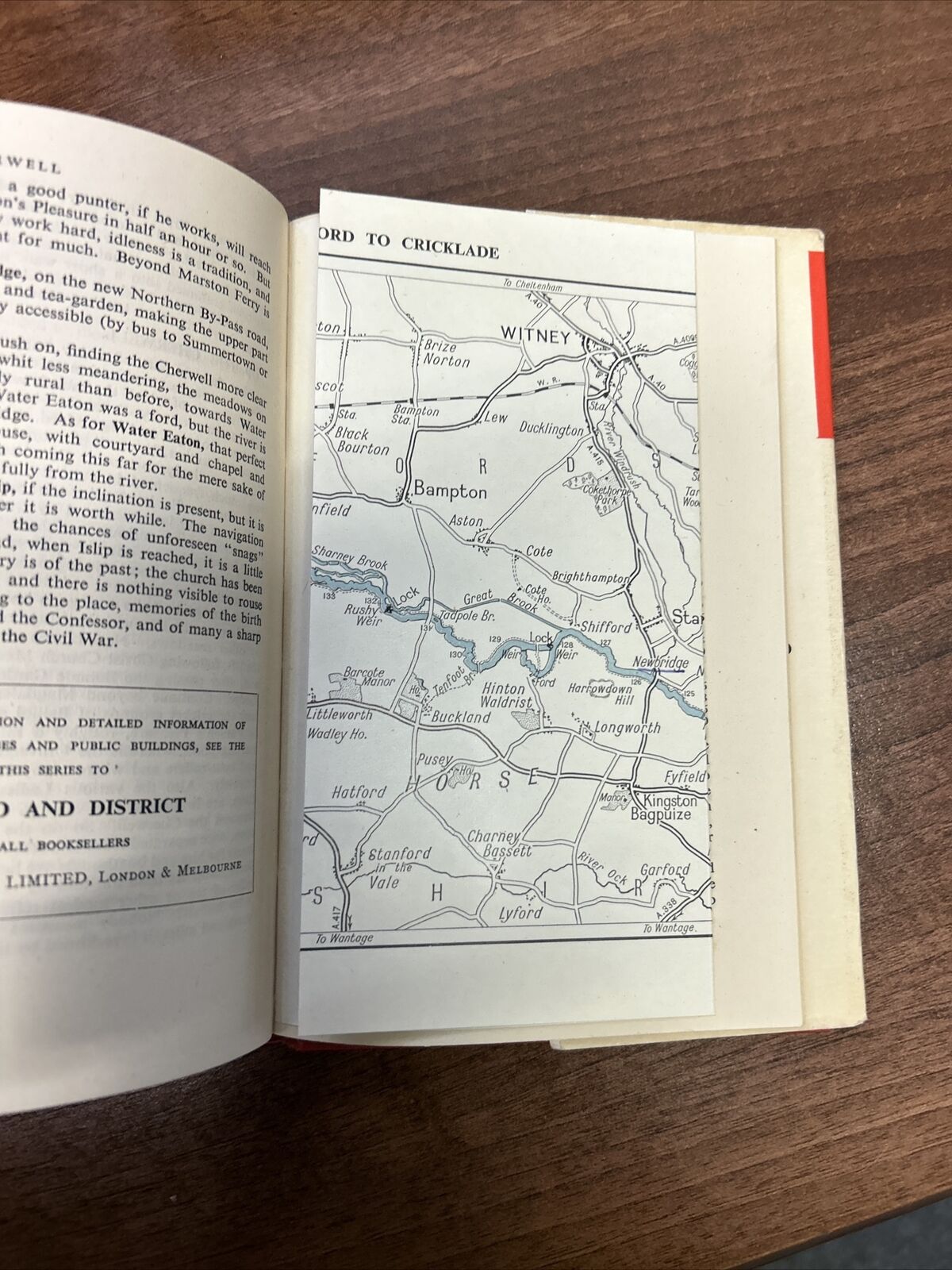 THE THAMES Putney to Cricklade - Ward Locks Red 1965? Hardback Dust Jacket Maps