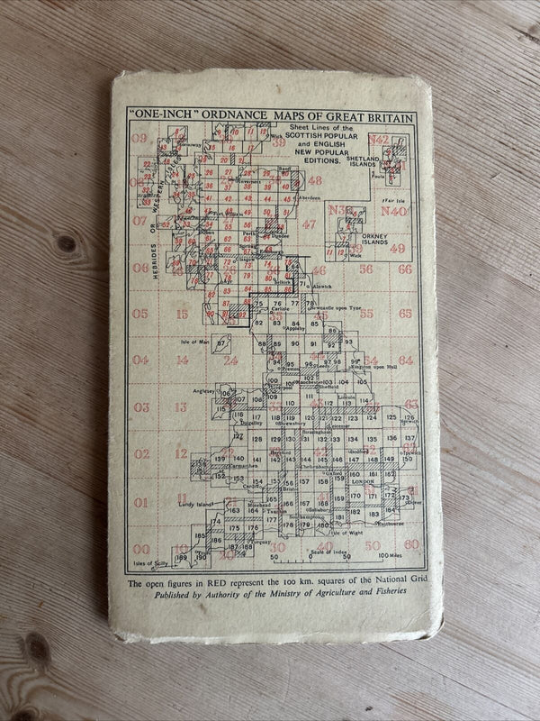 KELSO Scotland Ordnance Survey CLOTH One Inch Sheet 81 Popular Edition 1926