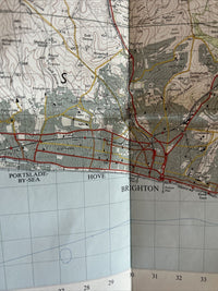 BRIGHTON & WORTHING Ordnance Survey Seventh Series 1-inch 1960 Sheet 182