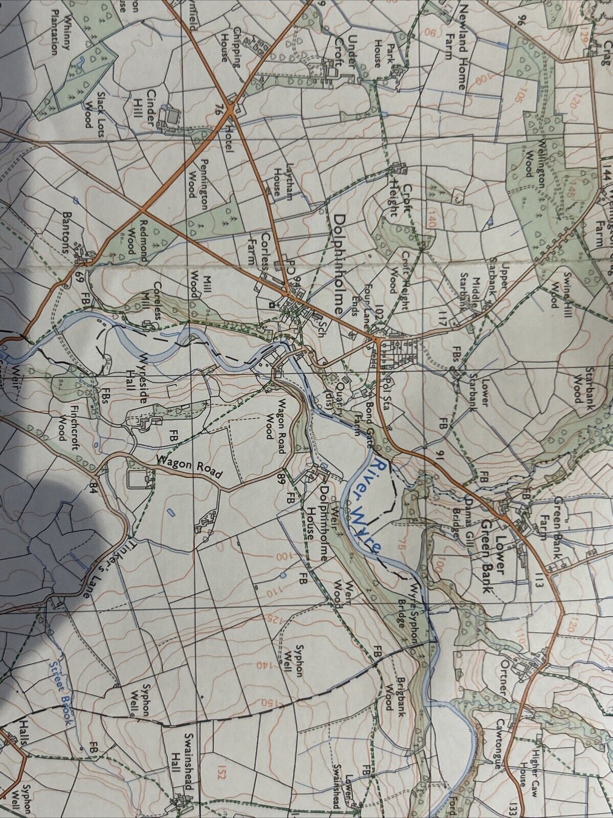 GALGATE & DOLPHINHOLME Pathfinder 659 Ordnance Survey 1:25,000 1985 Glasson