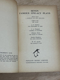 SEVEN FAMOUS ONE-ACT PLAYS Various - Penguin Books 1937 No 117 First Dust Jacket