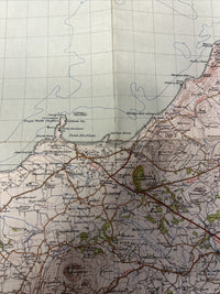 PWLLHELI Cloth Ordnance Survey Sixth Series One inch 1947 Sheet 115 Nefyn