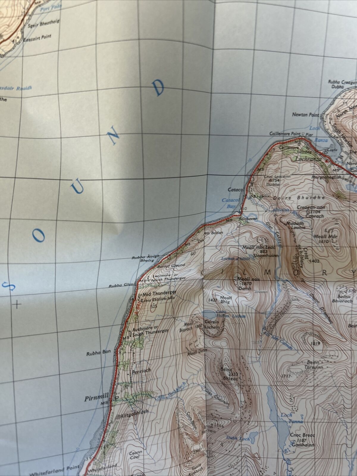 KNAPDALE Ordnance Survey One Inch Sheet 58 Good Condition 1956 Scotland Grogport