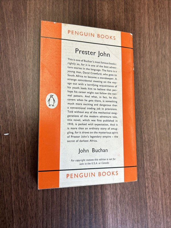 PRESTER JOHN - John Buchan - Penguin Paperback 1961 No 1138 Africa Adventure