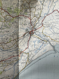 HASTINGS Ordnance Survey CLOTH Seventh Series Map 1 Inch 1959 Sheet 184 Rye