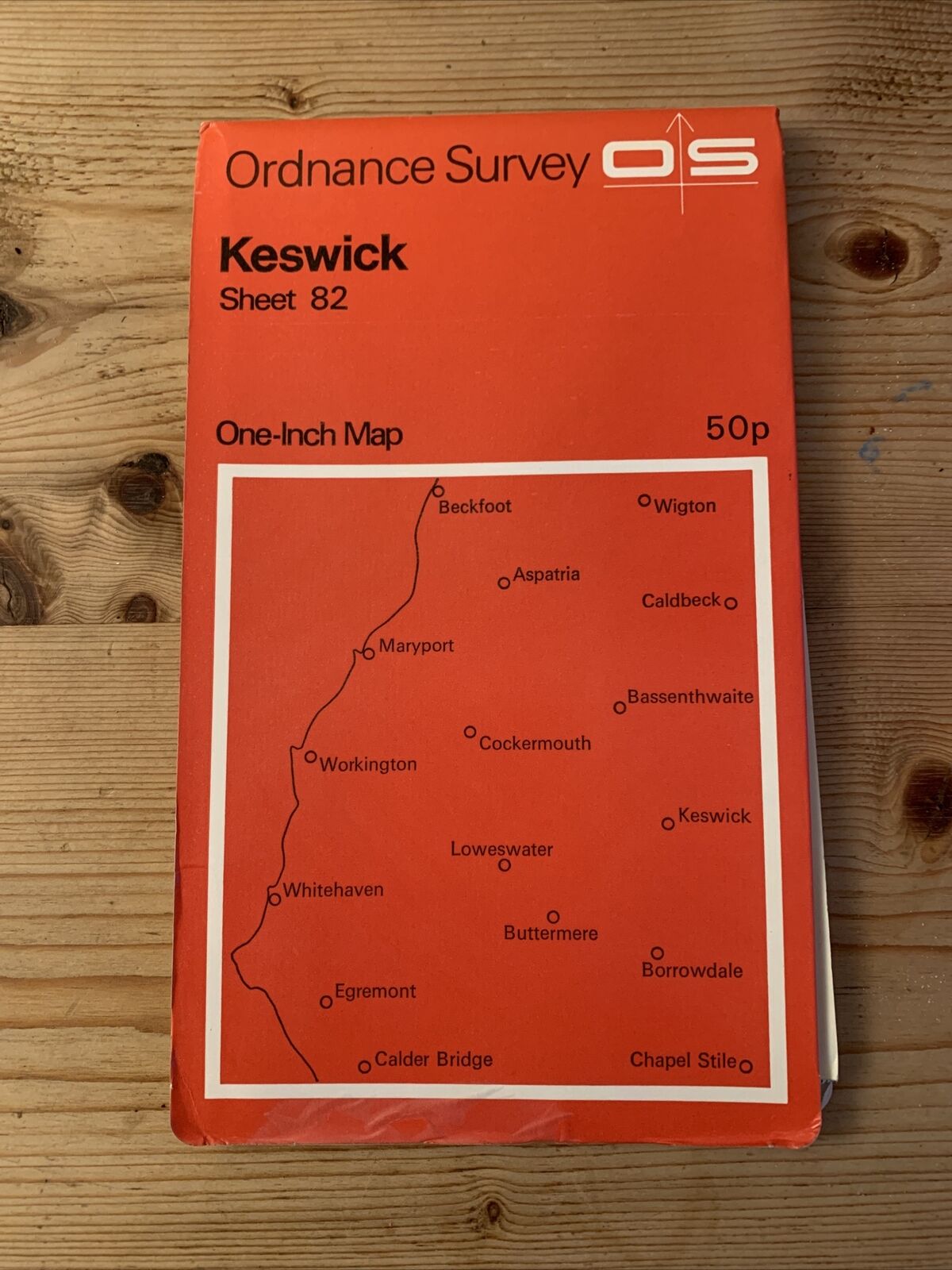 KESWICK Ordnance Survey One Inch Map 82 Whitehaven Wigton Good Condition