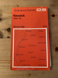 KESWICK Ordnance Survey One Inch Map 82 Whitehaven Wigton Good Condition