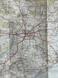 CHICHESTER Ordnance Survey Cloth One Inch Map 1945 Sixth Edition Sheet 181