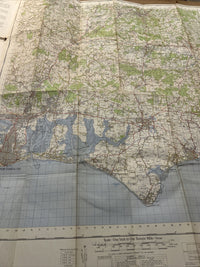 CHICHESTER Ordnance Survey Seventh Series CLOTH 1-inch 1960 Sheet 181 Portsmouth