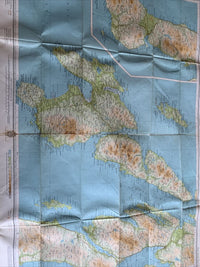 ISLAY & KINTYRE Scotland Bartholomew - Half Inch Cloth Map 1962 No 43 Gigha