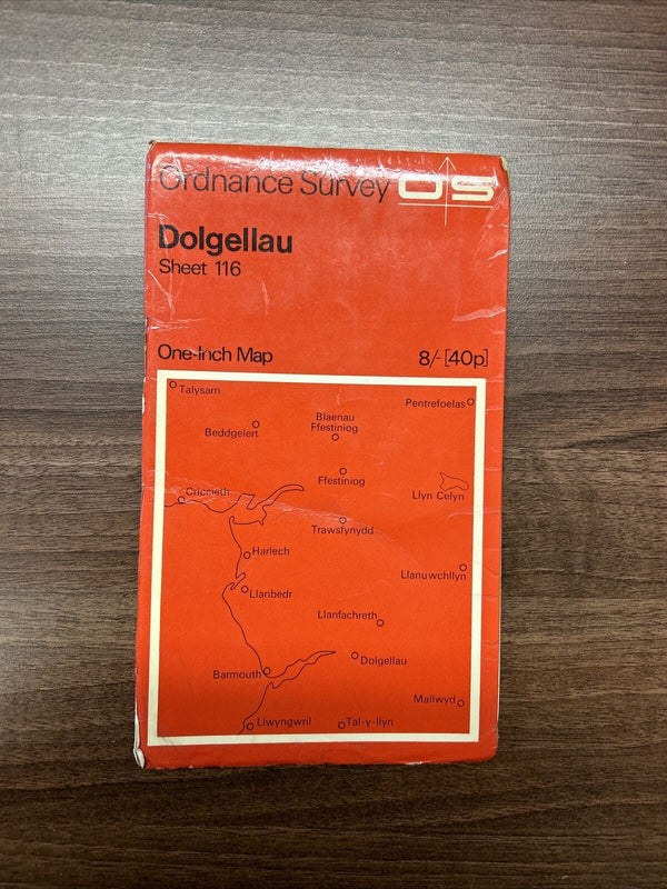 DOLGELLAU Ordnance Survey Map No 116 Seventh Ed 1967 Portmadoc Coed Y Brenin