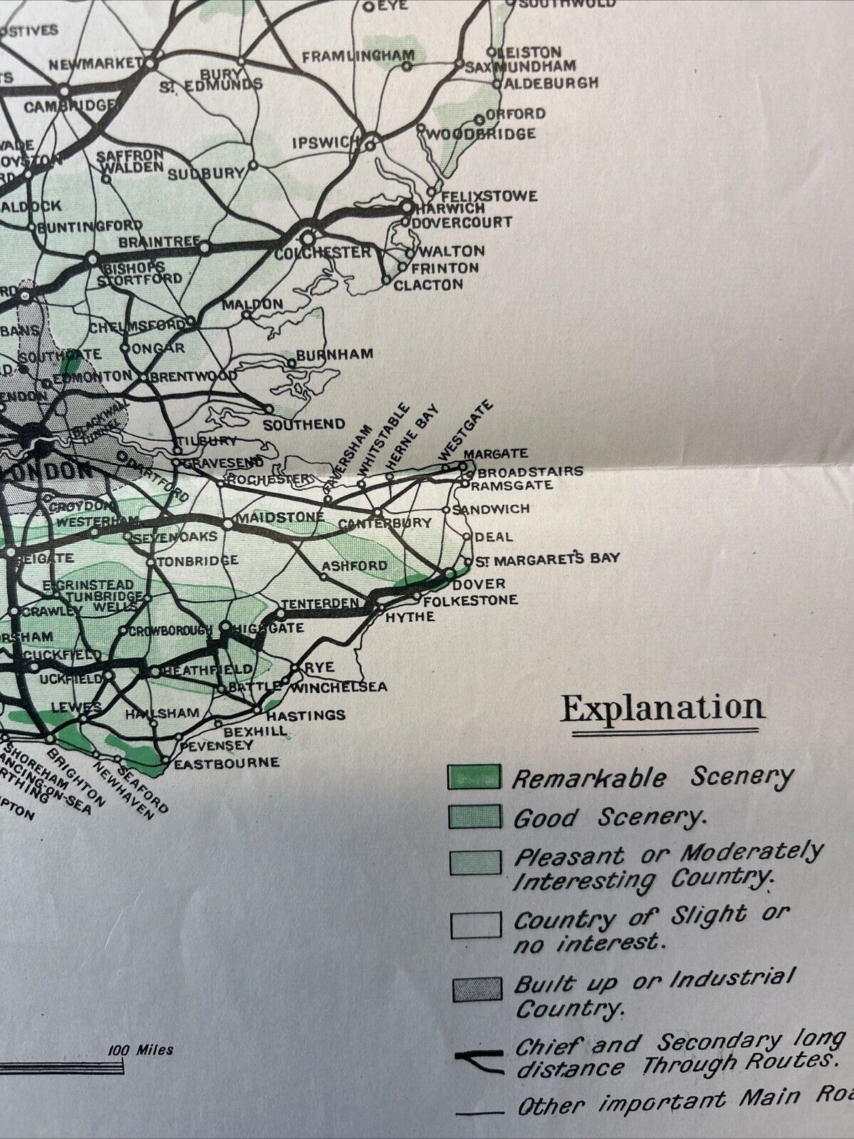 SCENERY and THROUGH ROUTE MAP OF GREAT BRITAIN 1960s?