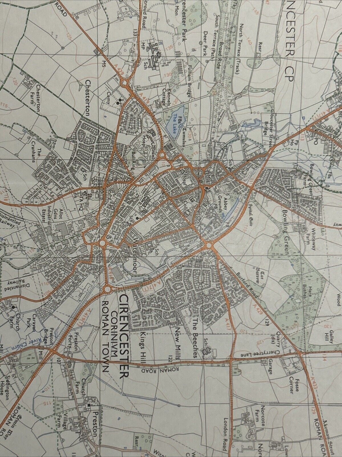 CIRENCESTER Pathfinder 1114 Ordnance Survey 1:25000 1982 SP 00/10 Bibury