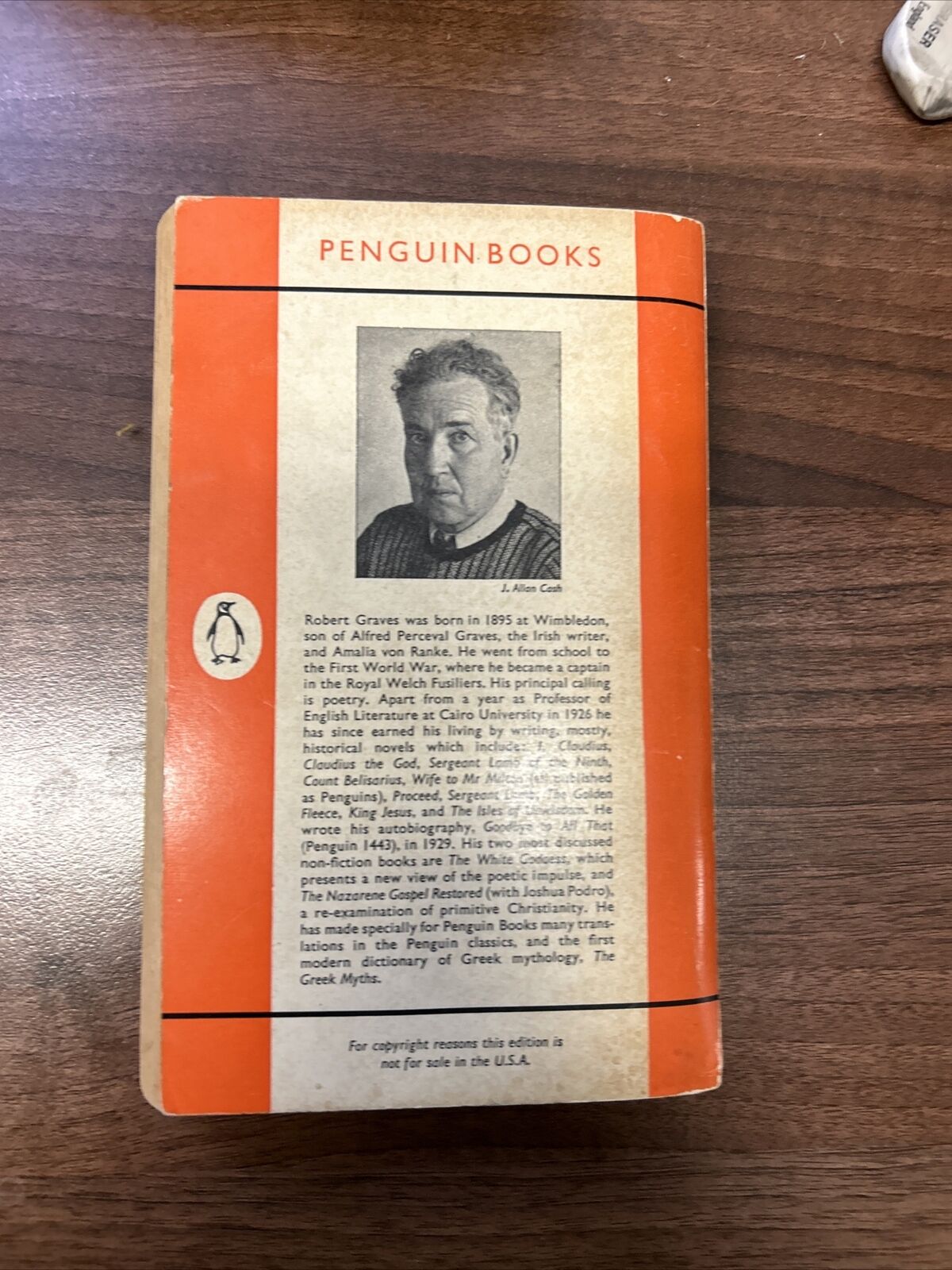 I, CLAUDIUS Robert Graves - Penguin Paperback No 318 1960