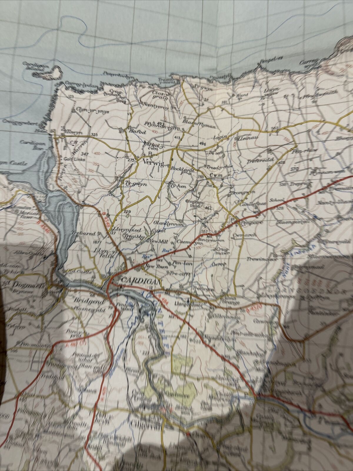 CARDIGAN Ordnance Survey CLOTH Map 1952 Sheet 139 Seventh Series Carmarthen