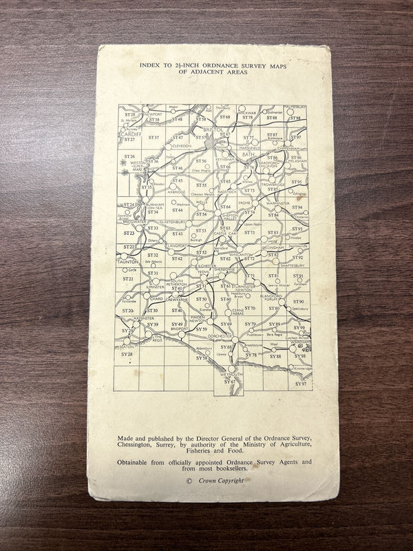 ILCHESTER Ordnance Survey Paper Sheet ST52 1:25000 1959 Kingsdon Queen Camel